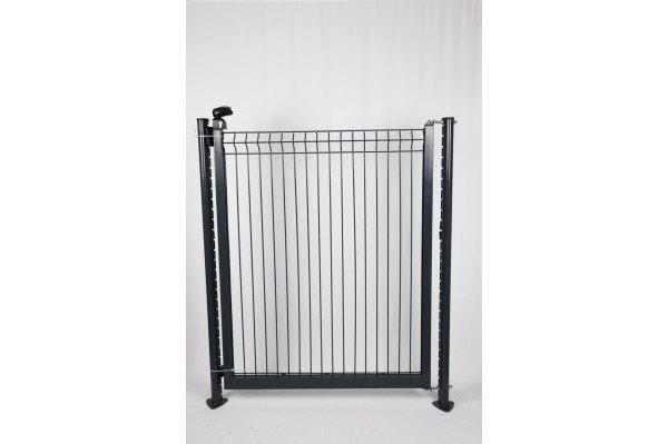 Portillon sur platines pour clôture piscine en panneaux rigides